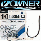 Owner Chinu fekete horog 1/0-ás, 50355